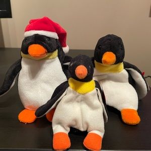 Ty Beanie Baby - Arctic Penguin Collection - All Beanie Baby have Tag Errors